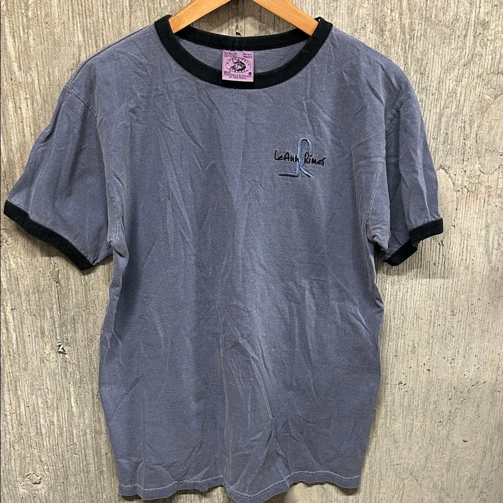 LeAnn Rimes Anvil Gray and‎ Black Short Sleeve Women’s Tee - S